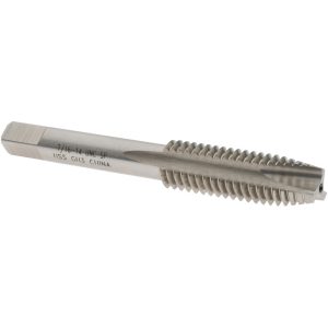 VALUE COLLECTION Spiral Point Tap: 7/16-14 UNC, 3 Flutes, Plug Chamfer, HSS, Bright/Uncoated Coated MSC-04543146