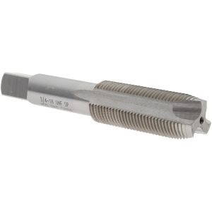 VALUE COLLECTION Spiral Point Tap: 3/4-16 UNF, 3 Flutes, Plug Chamfer, 3B Class of Fit, HSS, Bright/Uncoated Coated MSC-04547162