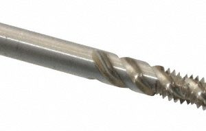 VALUE COLLECTION Spiral Flute Tap: #8-32, UNC, 3 Flute, Modified Bottoming Chamfer, 2B Class of Fit, High-Speed Steel, Bright/Uncoated Finish MSC-04609731