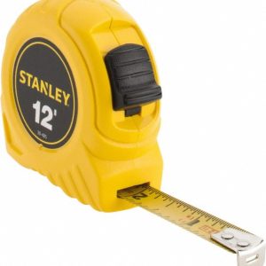 STANLEY Tape Measure: 12' Long, 1/2" Width, Yellow Blade 30-485