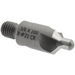 CRAIG TOOLS INC. 2-1/2" OAL, 3/8" Head Dia, 3 Flute, 100&deg; Incl Angle, Integral Pilot, Adjustable Stop Countersink 150-3-100-.1590