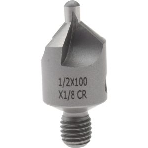 CRAIG TOOLS INC. 2-1/2" OAL, 1/2" Head Dia, 3 Flute, 100&deg; Incl Angle, Integral Pilot, Adjustable Stop Countersink 152-3-100-.1250