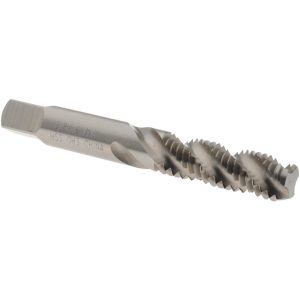 VALUE COLLECTION Spiral Flute Tap: 3/8-16, UNC, 3 Flute, Modified Bottoming Chamfer, 3B Class of Fit, High-Speed Steel, Bright/Uncoated Finish MSC-04619417