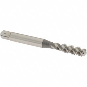 OSG Spiral Flute Tap: M6x1, Metric Coarse, 3 Flute, Bottoming Chamfer, 6H Class of Fit, High-Speed Steel, Bright/Uncoated Finish 2988300