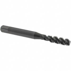 OSG Spiral Flute Tap: M6x1, Metric Coarse, 3 Flute, Bottoming Chamfer, 6H Class of Fit, High-Speed Steel, Oxide Finish 2988301