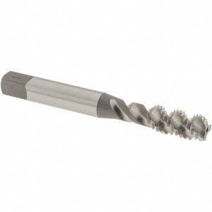 OSG Spiral Flute Tap: M8x1.25, Metric Coarse, 3 Flute, Bottoming Chamfer, 6H Class of Fit, High-Speed Steel, Bright/Uncoated Finish 2988400
