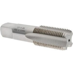 VALUE COLLECTION Standard Pipe Tap: 1/2-14, NPS, 4 Flutes, High Speed Steel, Bright/Uncoated MSC-04665055