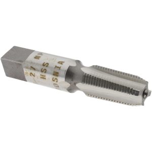VALUE COLLECTION Standard Pipe Tap: 1/8-27, NPTF, 4 Flutes, High Speed Steel, Bright/Uncoated MSC-04668026