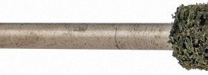 GRIER ABRASIVES Mounted Point: 1/2" Thick, 1/8" Shank Dia, W163, Medium W163-N3-17216
