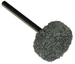 GRIER ABRASIVES Mounted Point: 1/4" Thick, 3/32" Shank Dia, W183, Medium W183-N3-18163