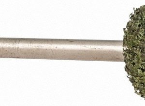 GRIER ABRASIVES Mounted Point: 1/4" Thick, 1/8" Shank Dia, W183, Coarse W183-N4-17569