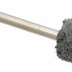 GRIER ABRASIVES Mounted Point: 1/2" Thick, 1/8" Shank Dia, W185, Fine W185-S6-17254