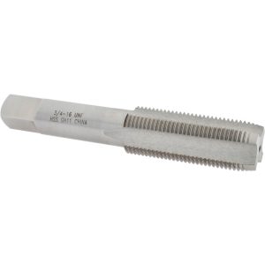 VALUE COLLECTION Straight Flute Tap: 3/4-16 UNF, 4 Flute, Plug Chamfer, High-Speed Steel, Bright/Uncoated Finish JY4747168