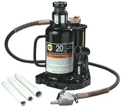 OMEGA LIFT EQUIPMENT 20 Ton Capacity Air-Actuated Bottle Jack 18204C
