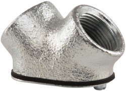 COOPER CROUSE-HINDS Conduit Elbow: For Rigid & Intermediate (IMC), Malleable Iron, 3/4" Trade Size 821