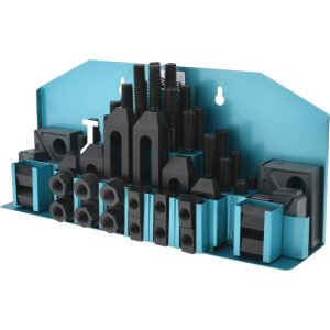 GIBRALTAR 52 Piece Fixturing Step Block & Clamp Set with 1" Step Block, 11/16" T-Slot, 5/8-11 Stud Thread 20415G