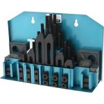 GIBRALTAR 52 Piece Fixturing Step Block & Clamp Set with 25mm Step Block, 12mm T-Slot, M10x1.5 Stud Thread 68001G