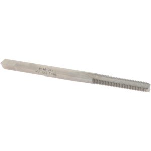 VALUE COLLECTION Straight Flute Tap: #6-48 UNS, 3 Flute, Bottoming Chamfer, High-Speed Steel, Bright/Uncoated Finish JY4836490