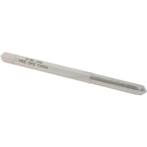 VALUE COLLECTION Straight Flute Tap: #6-80 UNS, 3 Flute, Plug Chamfer, 3B Class of Fit, High-Speed Steel, Bright/Uncoated Finish JY4836805