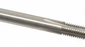 VALUE COLLECTION Straight Flute Tap: #8-40 UNS, 4 Flute, Bottoming Chamfer, 3B Class of Fit, High-Speed Steel, Bright/Uncoated Finish JY4837415