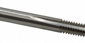 VALUE COLLECTION Straight Flute Tap: #10-28 UNS, 4 Flute, Plug Chamfer, 3B Class of Fit, High-Speed Steel, Bright/Uncoated Finish JY4838280