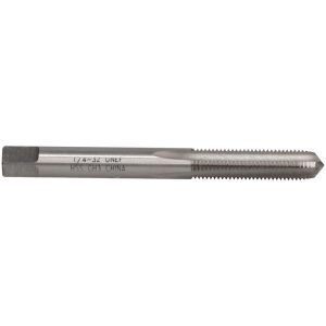 VALUE COLLECTION Straight Flute Tap: 1/4-32 UNEF, 4 Flute, Plug Chamfer, High-Speed Steel, Bright/Uncoated Finish JY4840328