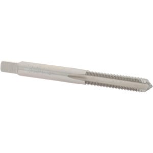 VALUE COLLECTION Straight Flute Tap: 1/4-40 UNS, 4 Flute, Plug Chamfer, High-Speed Steel, Bright/Uncoated Finish JY4840401