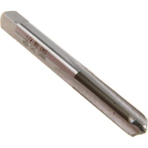 VALUE COLLECTION Straight Flute Tap: 1/4-80 UNS, 4 Flute, Plug Chamfer, 3B Class of Fit, High-Speed Steel, Bright/Uncoated Finish JY4840757