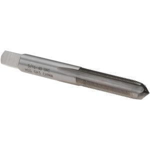 VALUE COLLECTION Straight Flute Tap: 5/16-40 UNS, 4 Flute, Plug Chamfer, 3B Class of Fit, High-Speed Steel, Bright/Uncoated Finish JY4841409