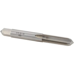 VALUE COLLECTION Straight Flute Tap: 3/8-20 UNS, 4 Flute, Plug Chamfer, 3B Class of Fit, High-Speed Steel, Bright/Uncoated Finish JY4842209