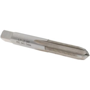 VALUE COLLECTION Straight Flute Tap: 3/8-27 UNS, 4 Flute, Plug Chamfer, 3B Class of Fit, High-Speed Steel, Bright/Uncoated Finish JY4842233
