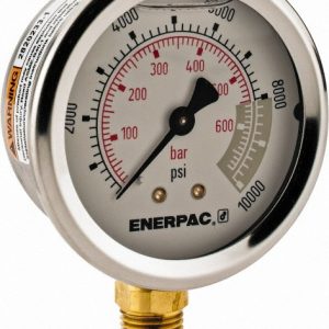 ENERPAC 0 - 10,000 psi Liquid-Filled Hydraulic Pressure Gauge G2535L