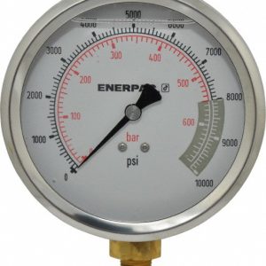 ENERPAC 0 - 10,000 psi Liquid-Filled Hydraulic Pressure Gauge G4088L