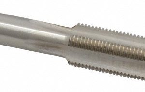 VALUE COLLECTION Straight Flute Tap: 1/2-24 UNS, 4 Flute, Plug Chamfer, 3B Class of Fit, High-Speed Steel, Bright/Uncoated Finish JY4844197