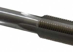 VALUE COLLECTION Straight Flute Tap: 9/16-20 UNS, 4 Flute, Bottoming Chamfer, 3B Class of Fit, High-Speed Steel, Bright/Uncoated Finish JY4845202