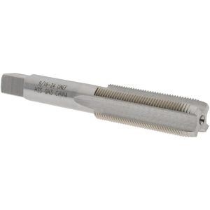 VALUE COLLECTION Straight Flute Tap: 9/16-24 UNEF, 4 Flute, Plug Chamfer, High-Speed Steel, Bright/Uncoated Finish JY4845236