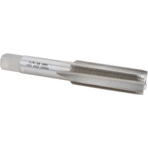 VALUE COLLECTION Straight Flute Tap: 5/8-28 UNS, 4 Flute, Plug Chamfer, 3B Class of Fit, High-Speed Steel, Bright/Uncoated Finish JY4846283