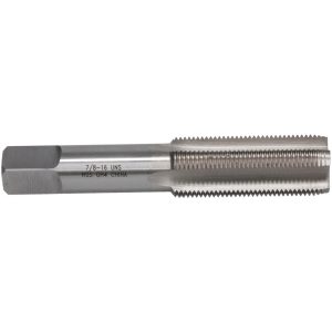 VALUE COLLECTION Straight Flute Tap: 7/8-16 UNS, 4 Flute, Plug Chamfer, 3B Class of Fit, High-Speed Steel, Bright/Uncoated Finish JY4848099