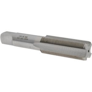 VALUE COLLECTION Straight Flute Tap: 7/8-18 UNS, 4 Flute, Bottoming Chamfer, High-Speed Steel, Bright/Uncoated Finish JY4848131