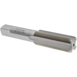 VALUE COLLECTION Straight Flute Tap: 7/8-20 UNEF, 4 Flute, Bottoming Chamfer, 3B Class of Fit, High-Speed Steel, Bright/Uncoated Finish JY4848206