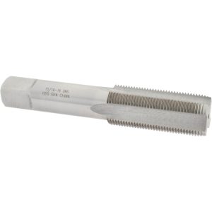 VALUE COLLECTION Straight Flute Tap: 15/16-16 UNS, 4 Flute, Plug Chamfer, 3B Class of Fit, High-Speed Steel, Bright/Uncoated Finish JY4848693