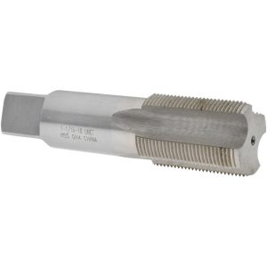 VALUE COLLECTION Straight Flute Tap: 1-1/16-18 UNEF, 4 Flute, Bottoming Chamfer, 3B Class of Fit, High-Speed Steel, Bright/Uncoated Finish JY4861241