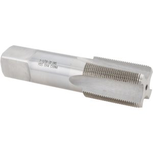 VALUE COLLECTION Straight Flute Tap: 1-1/16-20 UNS, 4 Flute, Bottoming Chamfer, 3B Class of Fit, High-Speed Steel, Bright/Uncoated Finish JY4861274