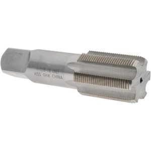 VALUE COLLECTION Straight Flute Tap: 1-1/8-18 UNEF, 6 Flute, Bottoming Chamfer, 3B Class of Fit, High-Speed Steel, Bright/Uncoated Finish JY4862181
