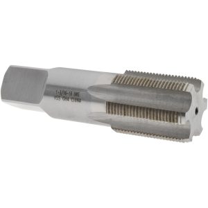 VALUE COLLECTION Straight Flute Tap: 1-3/16-16 UNS, 6 Flute, Bottoming Chamfer, 3B Class of Fit, High-Speed Steel, Bright/Uncoated Finish JY4863155
