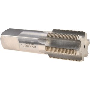 VALUE COLLECTION Straight Flute Tap: 1-1/4-16 UNS, 6 Flute, Bottoming Chamfer, 3B Class of Fit, High-Speed Steel, Bright/Uncoated Finish JY4870150