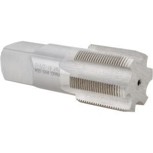 VALUE COLLECTION Straight Flute Tap: 1-1/2-16 UNS, 6 Flute, Plug Chamfer, 3B Class of Fit, High-Speed Steel, Bright/Uncoated Finish JY4874145