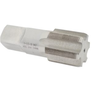 VALUE COLLECTION Straight Flute Tap: 1-1/2-18 UNEF, 6 Flute, Bottoming Chamfer, 3B Class of Fit, High-Speed Steel, Bright/Uncoated Finish JY4874186