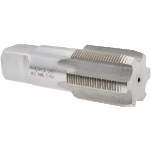VALUE COLLECTION Straight Flute Tap: 1-3/4-12 UNS, 6 Flute, Plug Chamfer, High-Speed Steel, Bright/Uncoated Finish JY4877080