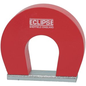ECLIPSE 3" Overall Width, 3/4" Deep, 2-1/2" High, 60 Lb Average Pull Force, Alnico Horseshoe Magnet M19623/MSC
